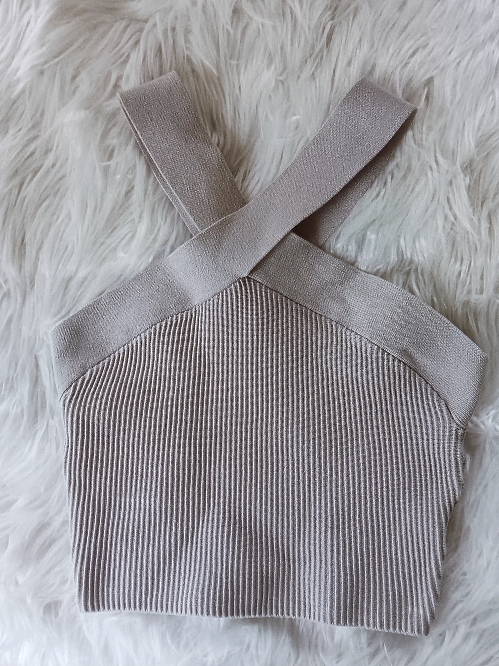 Babaton Ribbed Sculpt Knit Munro Maeve Criss Cross Tank Crop Top